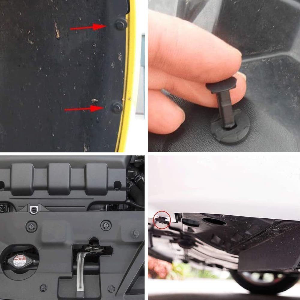 35 PCS Splash Shield Bolt Kit – Push-In Fasteners For Bumper, Fender Liner & Underbody Protection, Universal Fit