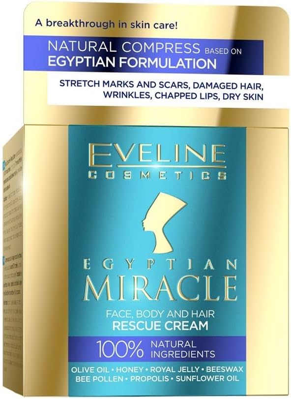 Egyptian Miracle Multi-Purpose Rescue Cream for Face, Body & Hair - Nourishing Olive Oil & Bee-Derived Ingredients