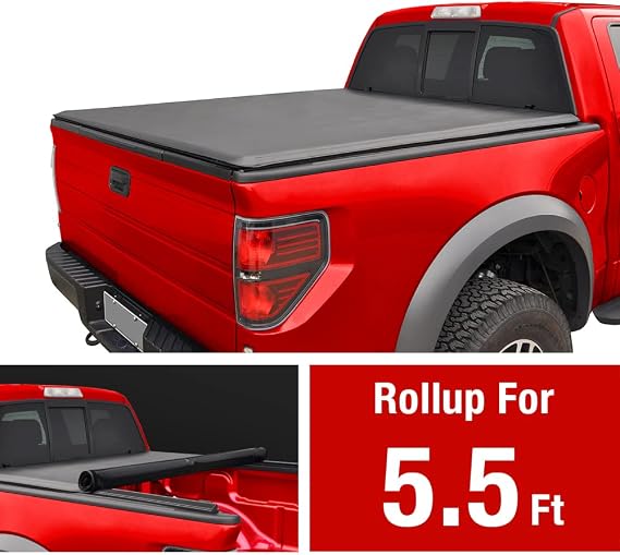MaxMate Soft Roll-up Truck Bed Tonneau Cover Compatible with 2007-2013 Toyota Tundra | 5.5' (67) Bed | TCT169038