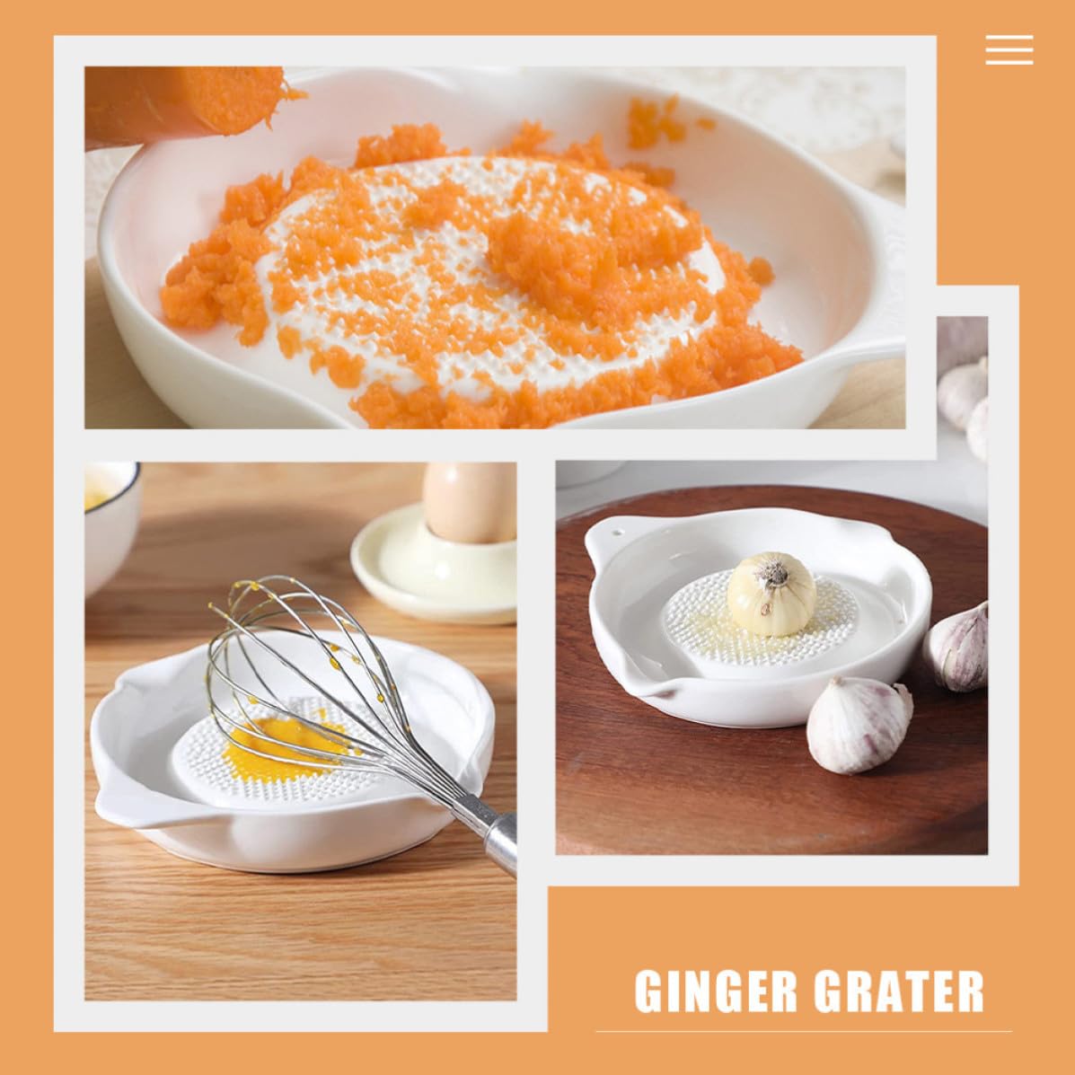 Rallador de Ajo de Cerámica Resistente al Desgaste, 2 Piezas para Rallar Especias Diseño Duradero y Fácil de Limpiar en Cocina Doméstica
