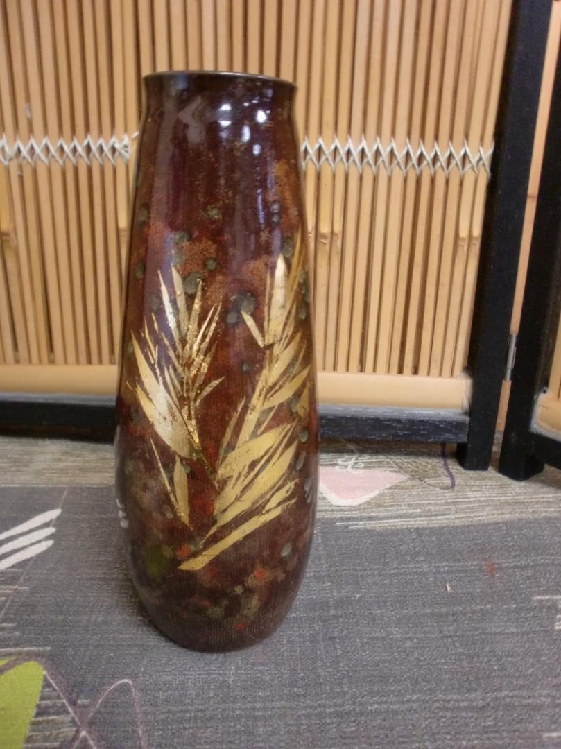 天目釉彩華掛花入 六華窯 岩井純 新品 天目釉彩華掛花入 六華窯 岩井純