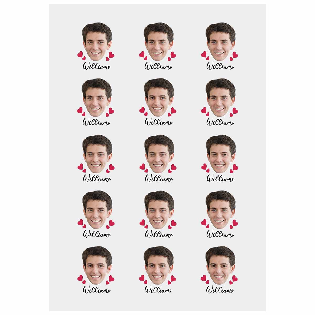 Buy Custom The Groom Face Heart Temporary Tattoos Adult, Personalized