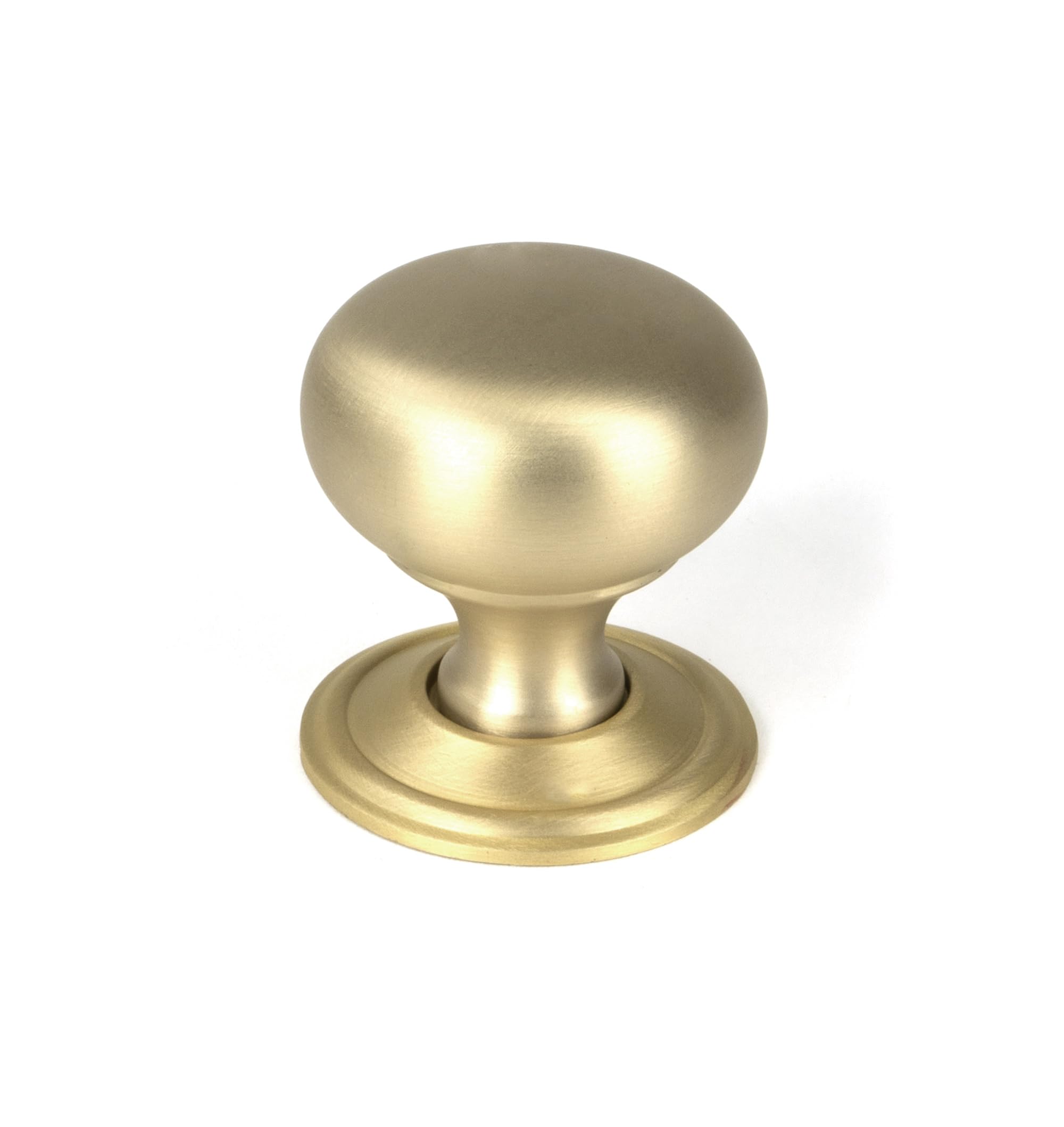 Satin Brass Mushroom Cabinet Knob