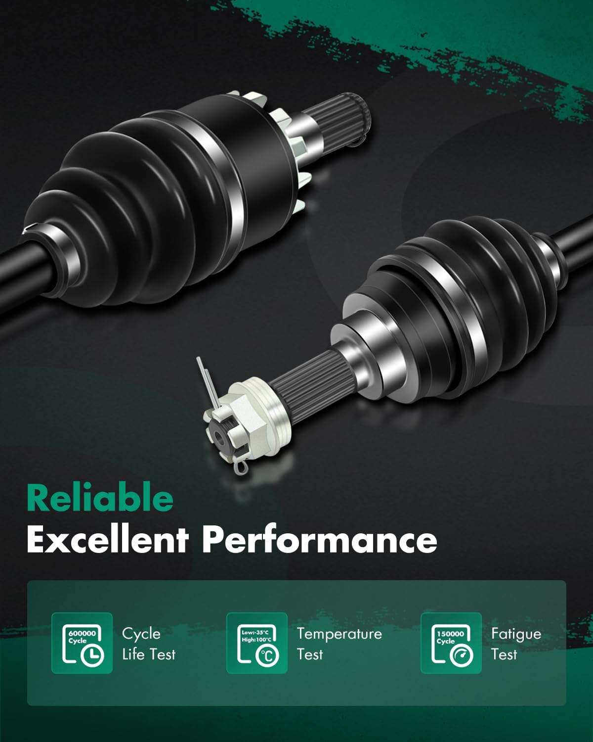 SCITOO CV Axle Shaft Assembly Front Left 2005-2013 for Kawasaki Brute Force 650 2003-2012 for Kawasaki Prairie 360 2002-2003 for Kawasaki Prairie 650 59266-1130,‎59266-0031