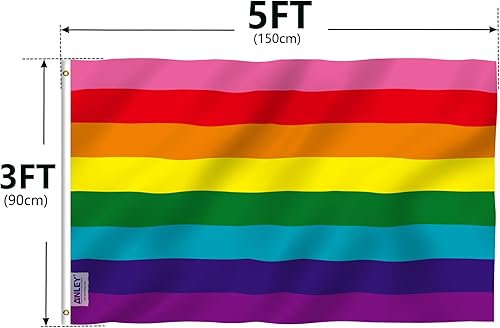 Vista 32 de ANLEY Fly Breeze - Bandera de orgullo Agender de 3 x 5 pies, color vivo y a prueba de decoloración, cabecera de lona y doble costura, bandera