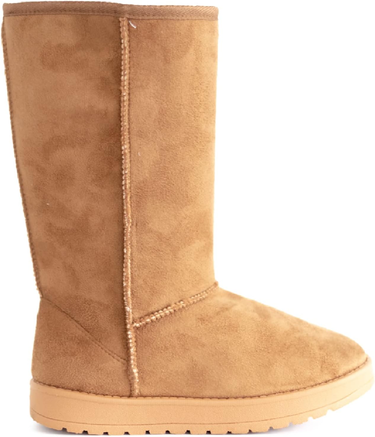 sole londonWOMENS WINTER FUR LINED SNUGG HUG GRIP SOLE LADIES MID CALF WARM BOOTS SIZE 3-8