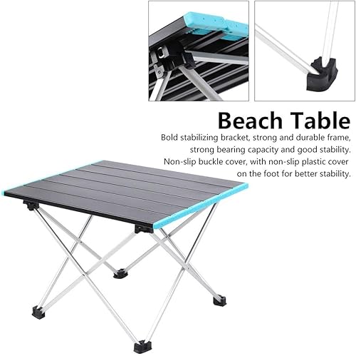 Miniatura 5 de Mesa plegable al aire libre de aluminio mesa de playa picnic camping casual barbacoa mesa portátil Rv con ultra luz para soporte de aluminio