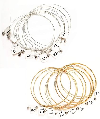 Juego de 16 cuerdas de arpa de lira de repuesto para arpa de lira