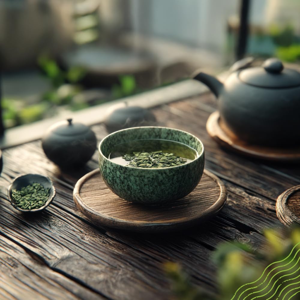 NaturaleBio Thé vert Sencha Japonais Bio - Upper grade - de 200g. Bio, Naturel et Pur, Thé vert en vrac de première récolte cultivée au Japon. Organic Japanese Sencha Green Tea.