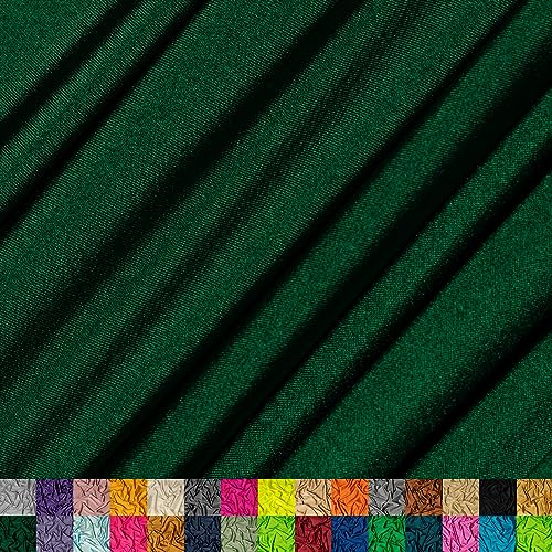Ice Fabrics Nylon Spandex Fabric by The Yard - 60" Wide Spandex Swimwear Fabric - 4 Way Stretch for Active Wear, Yoga Pants, Swimsuits and Table Cloths - Hunter Green - 5 Yards