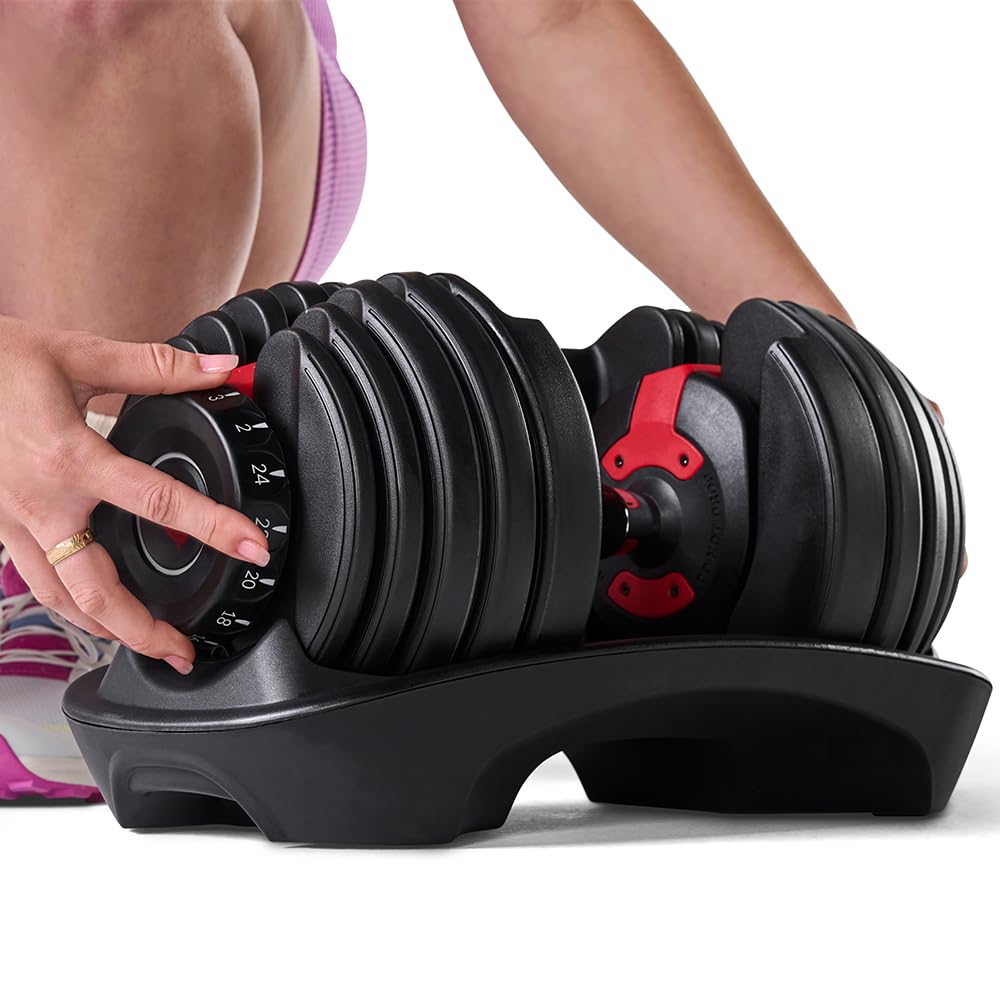 Bowflex SelectTech 552i Manubri Regolabili (Coppia) 2–24 kg – 15 Pesi in 1, Design Compatto Salvaspazio, Ideali per Home Gym, Allenamento Progressivo, App JRNY Inclusa (2 Mesi Gratis)