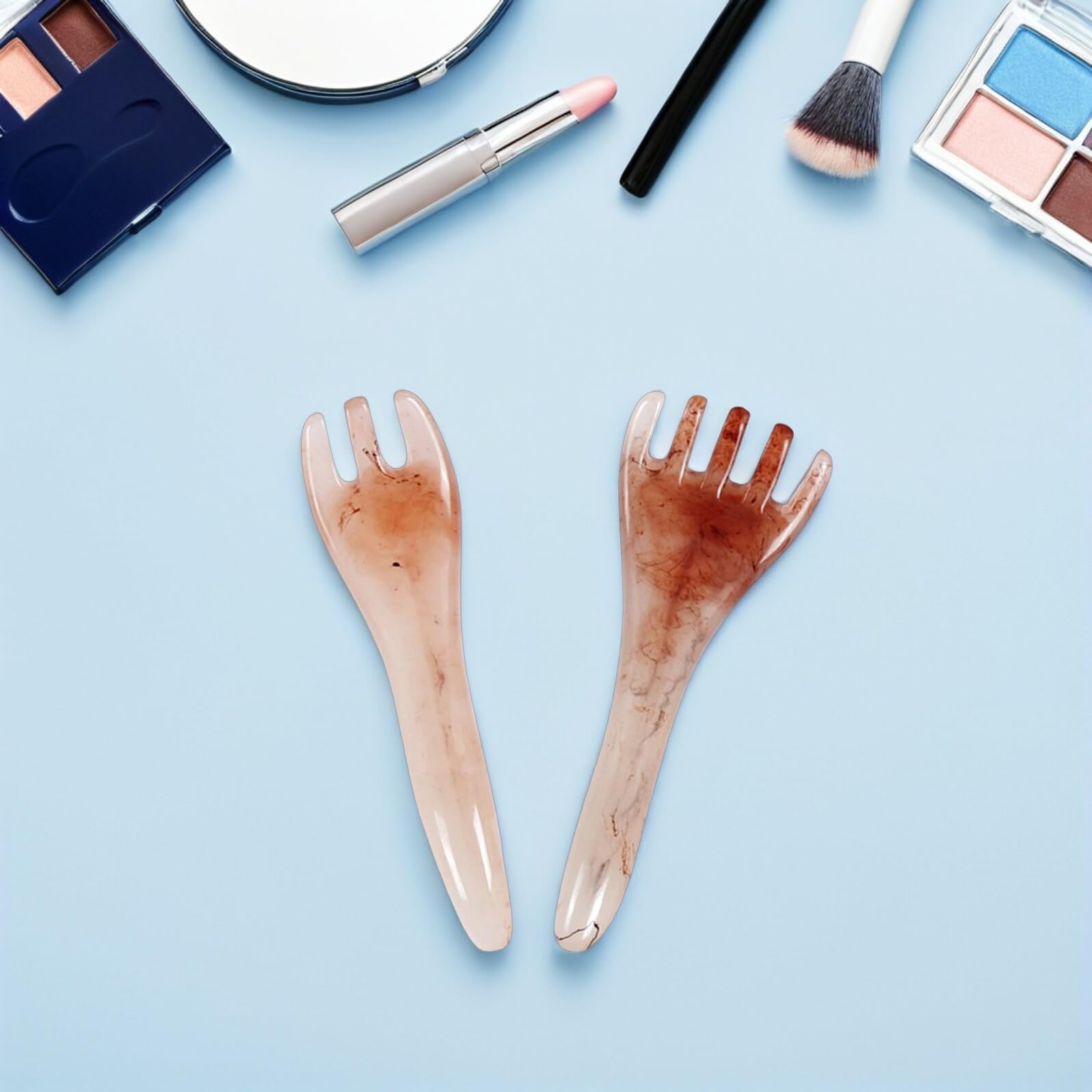 4piezas Cepillos de Masaje para Cabeza de Resina Peine Manual Guasha para Cabelludo Herramienta de Masaje de Cabello para Hombres y Mujeres