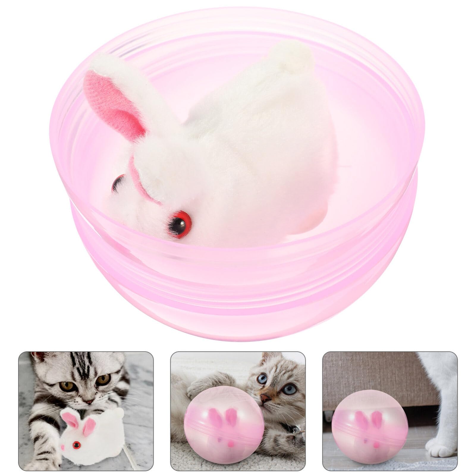 ibasenice 4stücke Interaktives Katzenballspielzeug Beweglicher Teaser Für Katzen Fördert Die Aktivität Natürliche Spielverhalten Mit Einfachem Design Für Stundenlangen Spaß Für