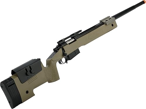 Miniatura 2 de Evike Airsoft - Rifle de Airsoft ProShop PDI personalizado actualizado USMC M40A5 de acción de ciclismo (modelo: bronceado/pistola solamente)