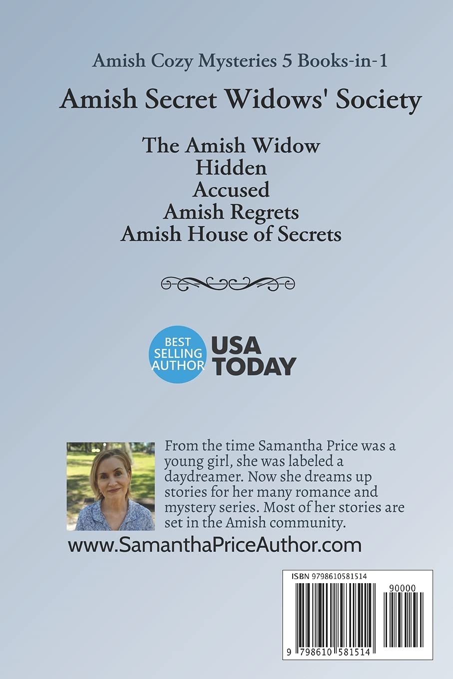 Amish Cozy Mysteries: 5 Books-in-1: The Amish Widow, Hidden, Accused, Amish Regrets, Amish House of Secrets