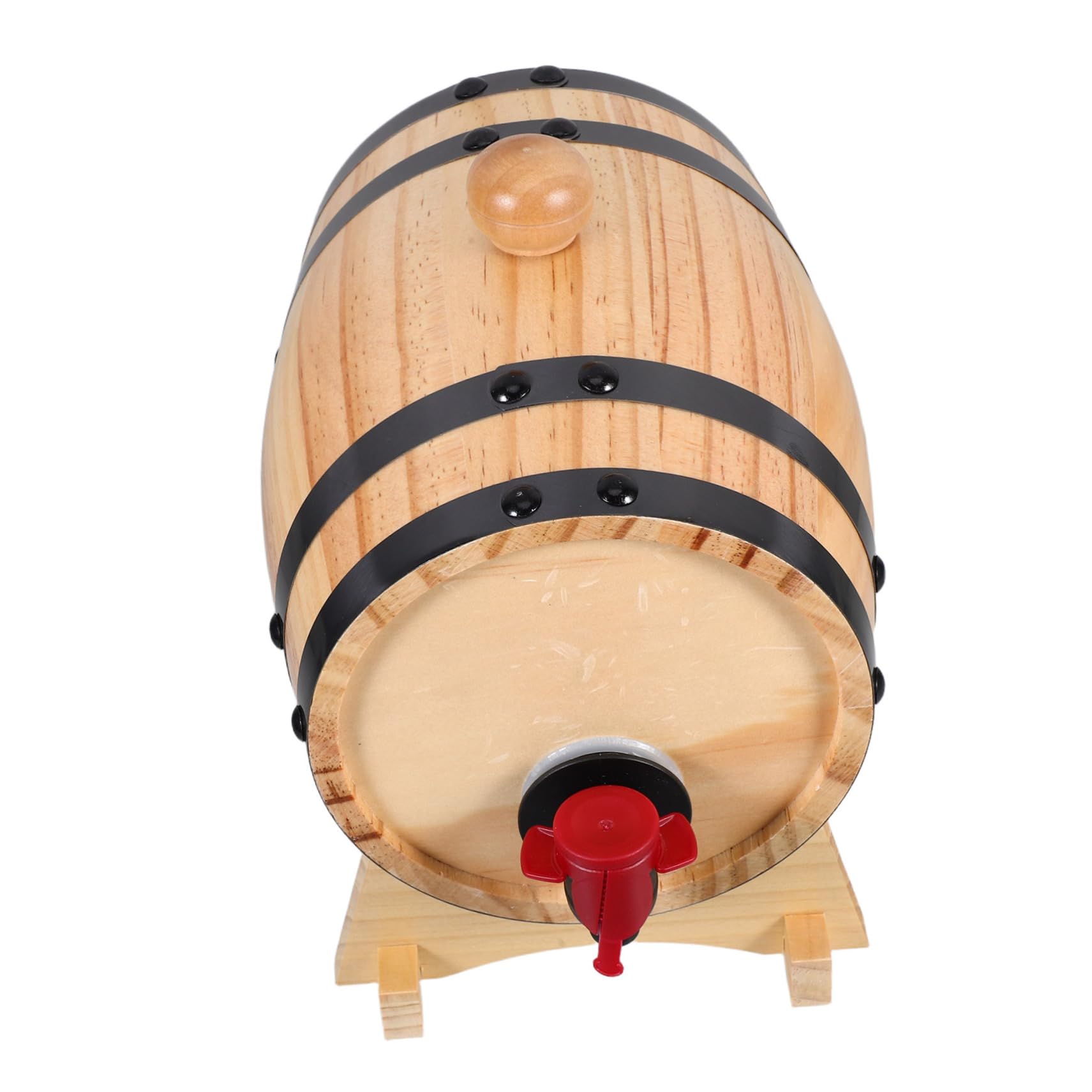 COLLBATH 1l Oak Wine Barrel Rustic Beverage Barrel Decor for Kitchen Whisky Maker