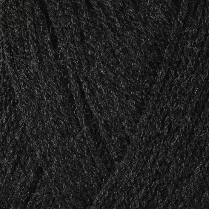 WoolCraft Aran with Wool 400g Knitting & Crochet Yarn, Great Value Acrylic with 25% Wool Yarn, Choose from 43 Shades, 800 Metres, 400g Balls, Pack of 5, Charcoal