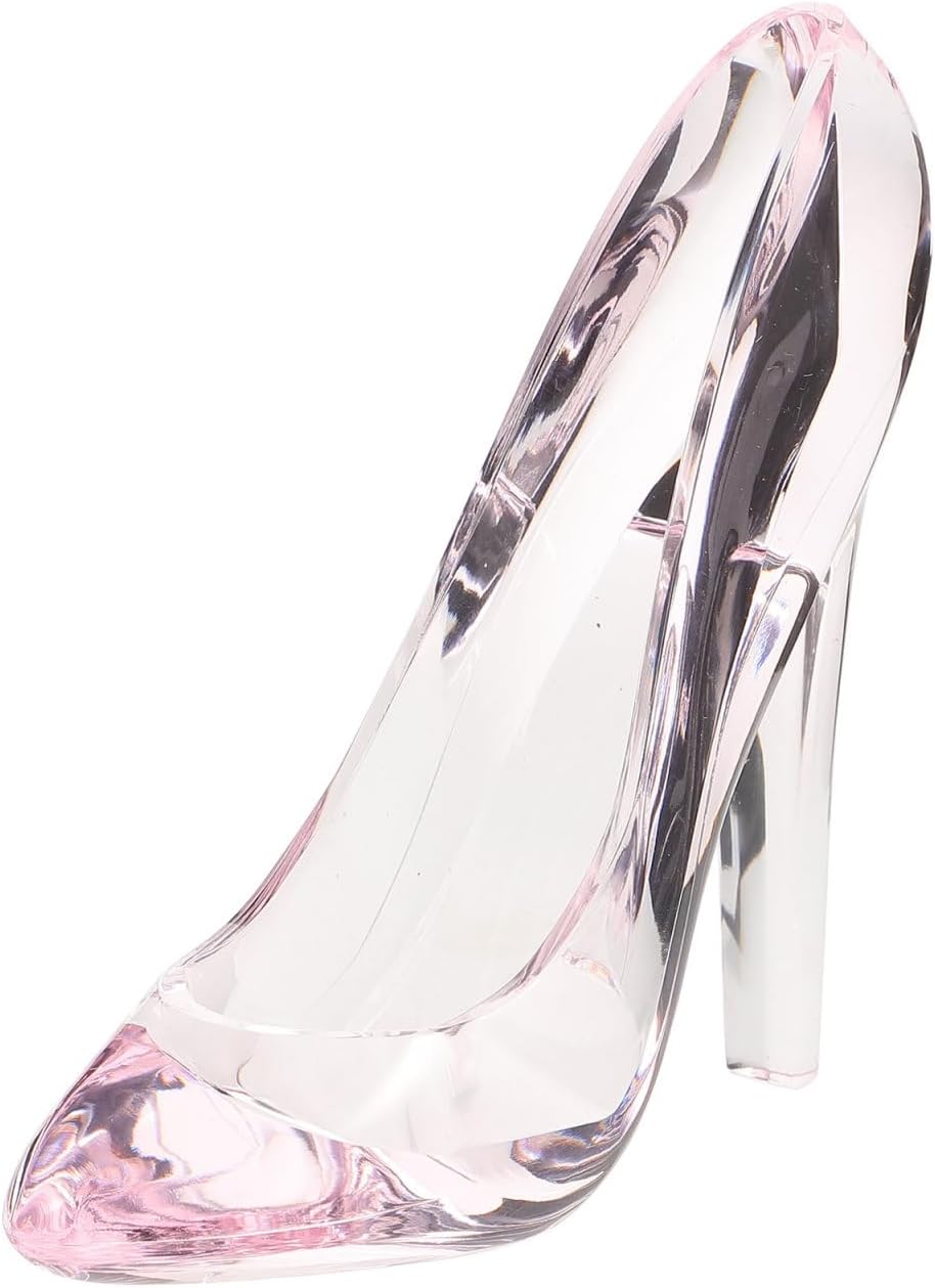 ARTIBETTER Acrylic High Heels Shoes Crystal High Heels Shoe Slipper Decoration Princess Glass Slipper Clear Princess Ornament Decor Christmas s s