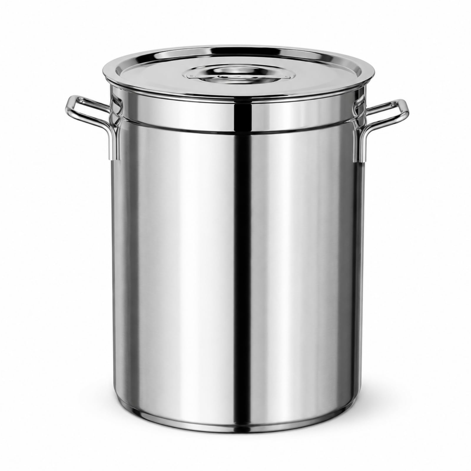Marmite à Soupe Grande Capacité Marmite avec Couvercle Compatible Induction Faitout pour Professionnels, Restauration, Importantes Tablées, 40 50