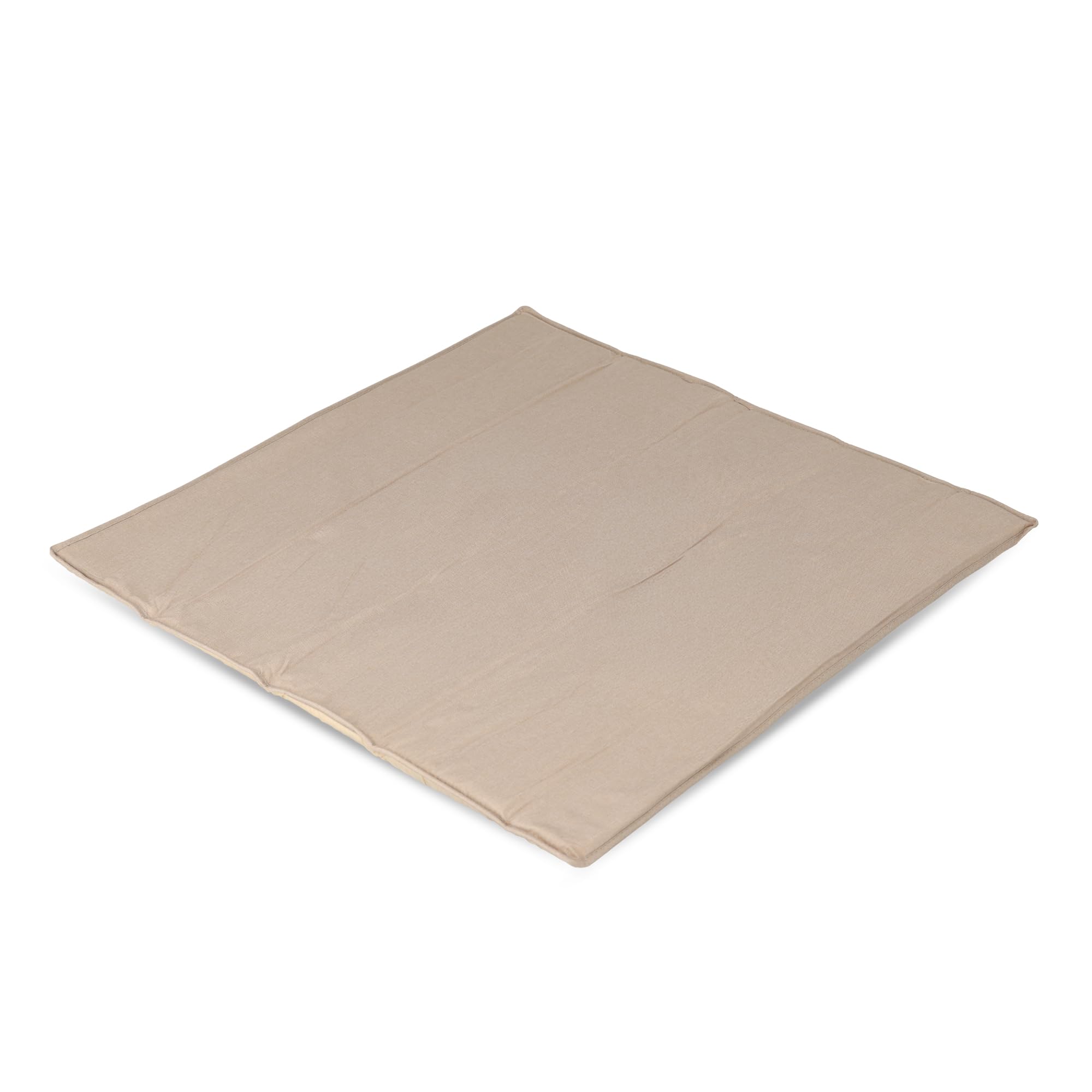 DERYAN Laufstall Baby 100x100cm, Laufgitter Baby, Laufstall mit atmungsaktivem Netz, Faltbares Kinderreisebett mit Matratze & Tragetasche, Playpen, Kinderlaufstall - Nougat
