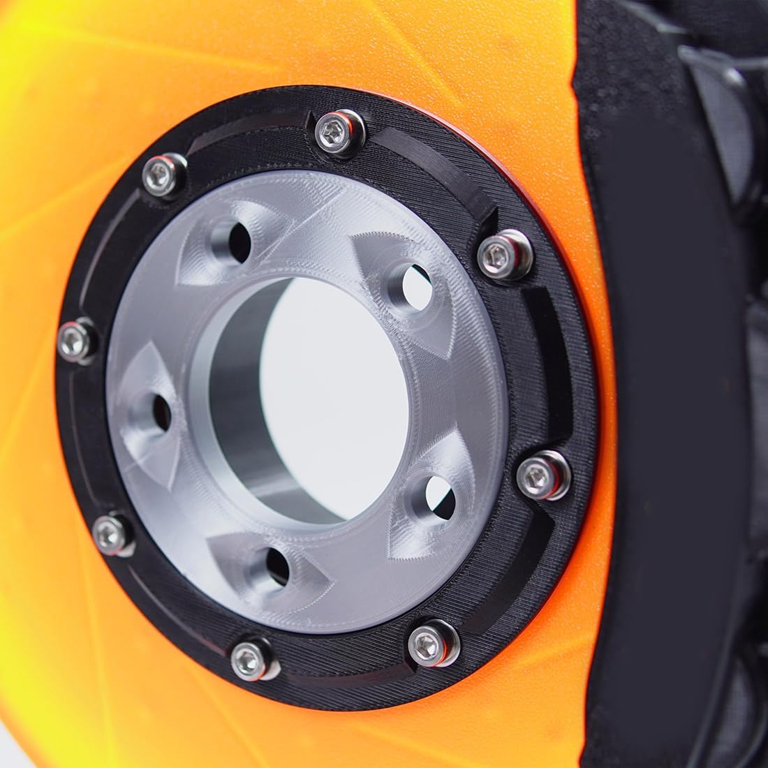 1:1 Scale 3D Printed Brake Disc & Caliper LED Night Light, Rotating Automotive Mechanical Model, Type-C Powered Orange Ambient Desk Lamp, Car Enthusiast Display Decor