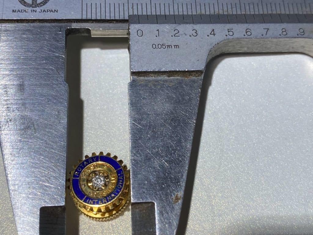 18K 銀座WAKO ロータリークラブ ダイヤ バッジ 18金 Yahoo