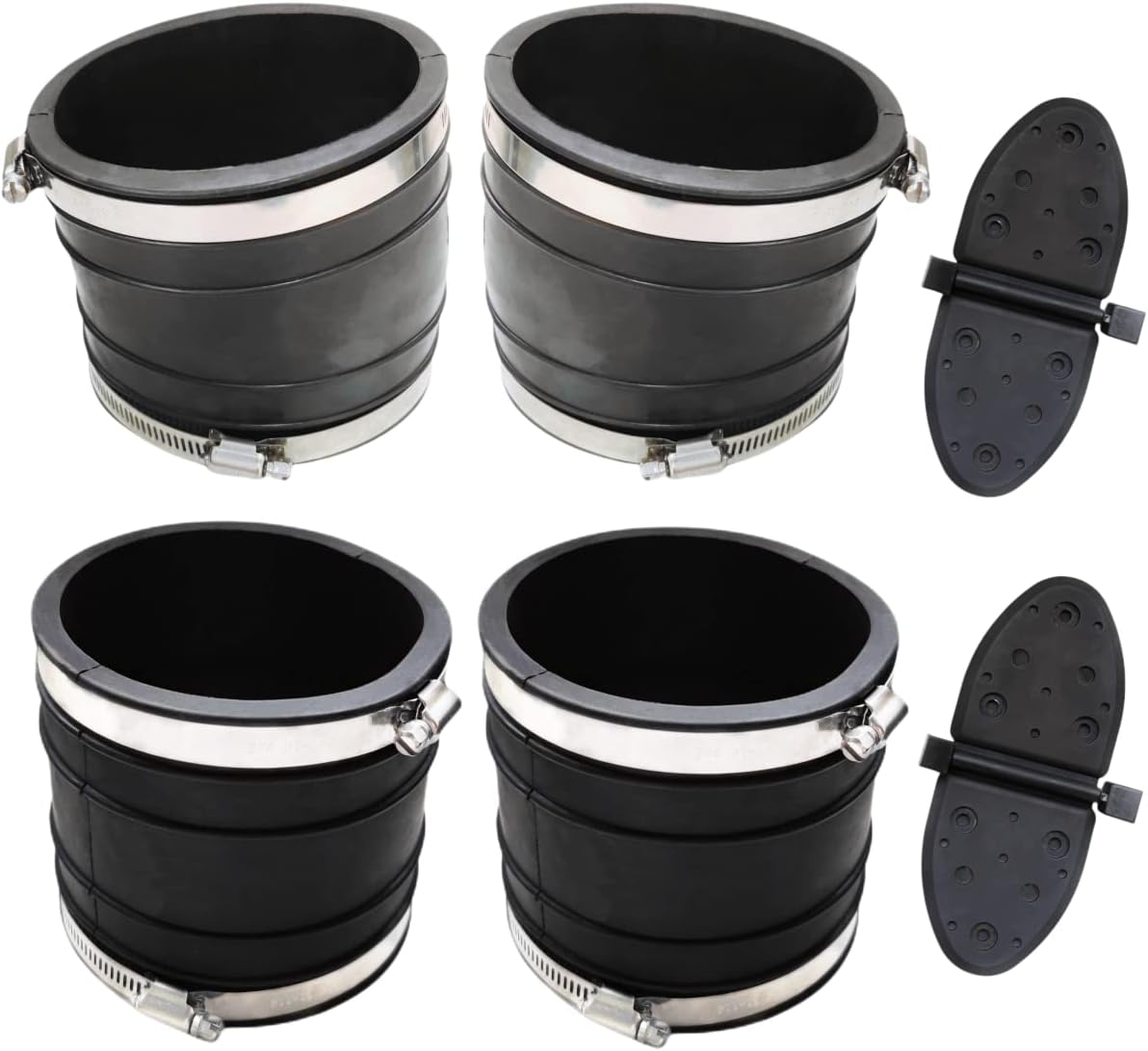 14358T Exhaust Bellow Water Shutter Flapper Kit 4 Inches for MerCruiser Stern Drives V6 V8 Engine 807166A1 44348T Tube Boot