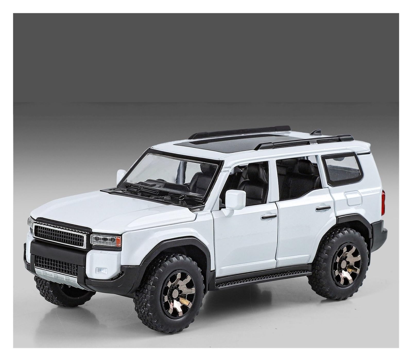 BANKOTO Diecast Car 1:32 For Toyota For Prado Diecast Metal Alloy Car Model Collection Collectible(White)