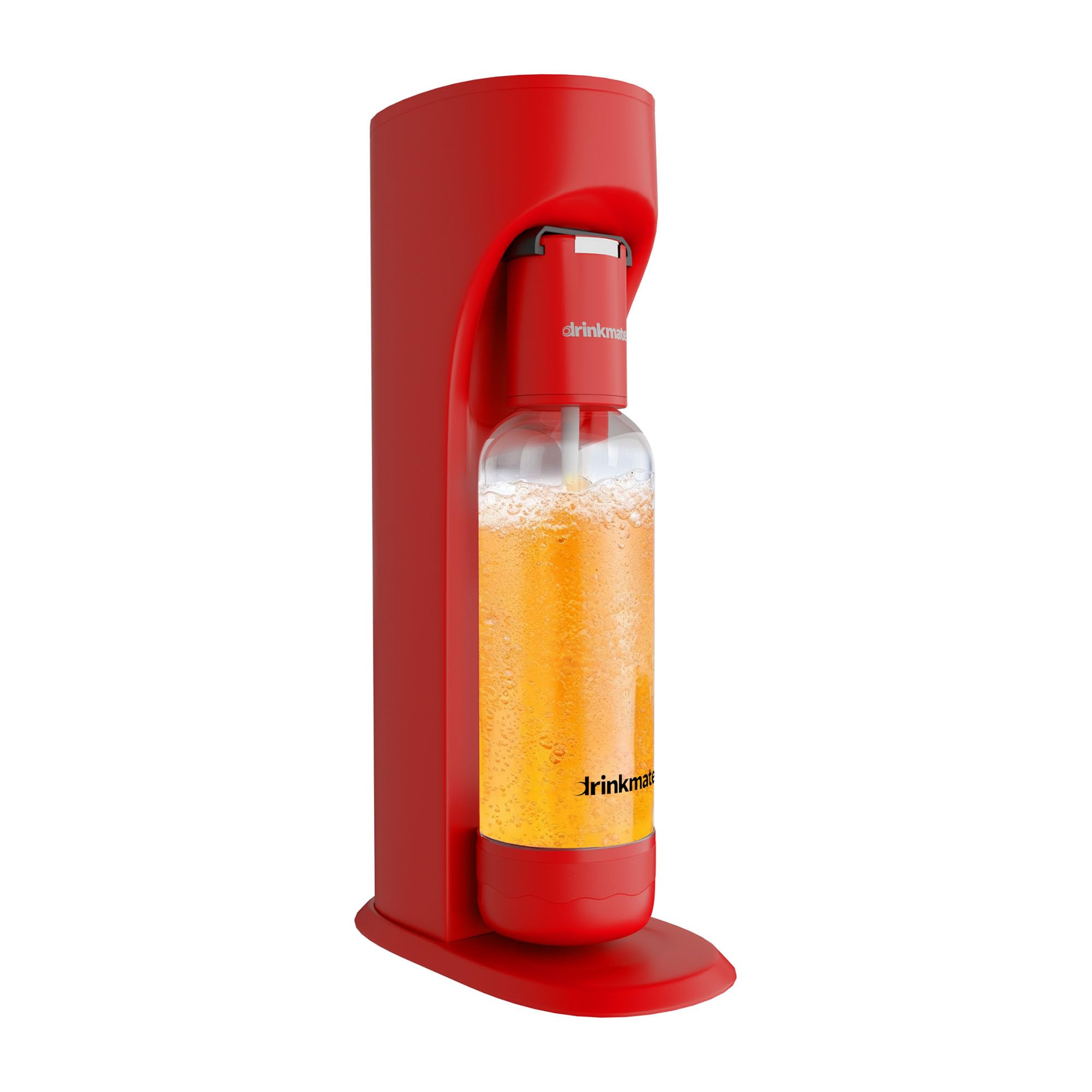 Drinkmate OmniFizz Sparkling Water and Soda Maker, Carbonates Any Drink Not Just Water, Fizzy Drink Maker, Water Carbonator, Sparkling Water Machine, CO2 Cylinder Not Included, Royal Red