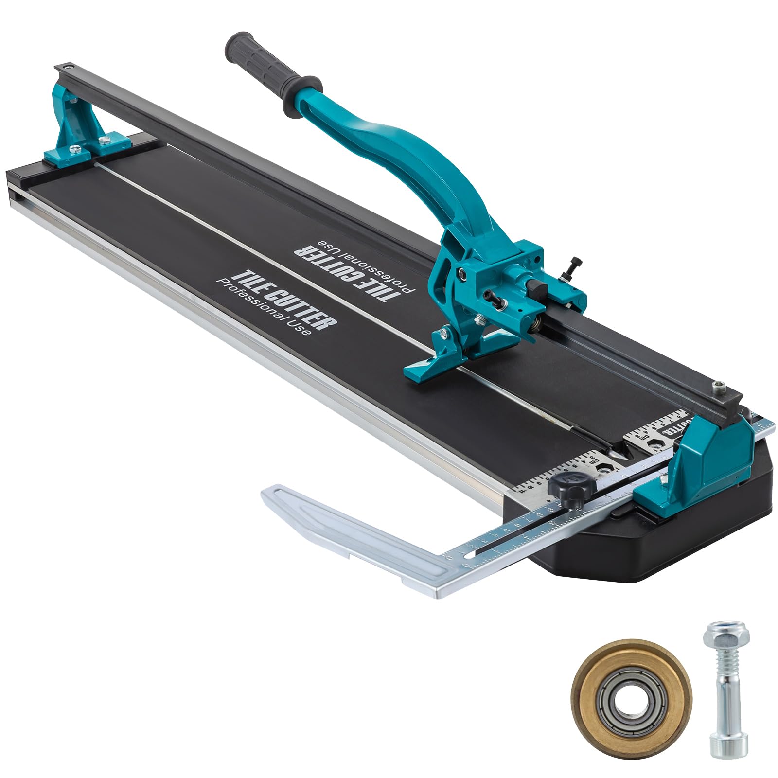 Happybuy 31-Inch Manual Tile Cutter, Single Rail with Laser Positioning, Alloy Cutter Wheel, Ergonomic Handle & Accurate Rulers, For Tiles 0.24