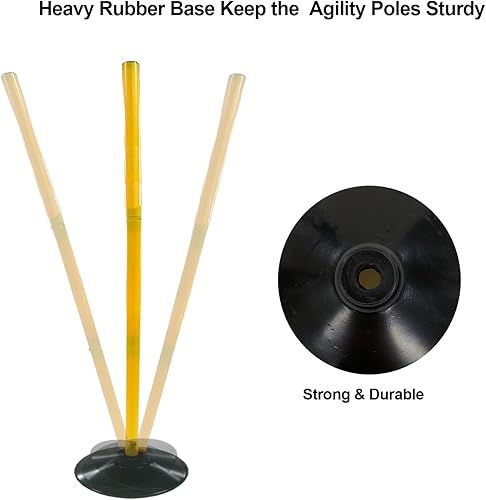 Miniatura 4 de Bastones de agilidad de entrenamiento de fútbol, poste de agilidad, accesorio de poste de fútbol, bastones de slalom, equipo de entrenamiento de