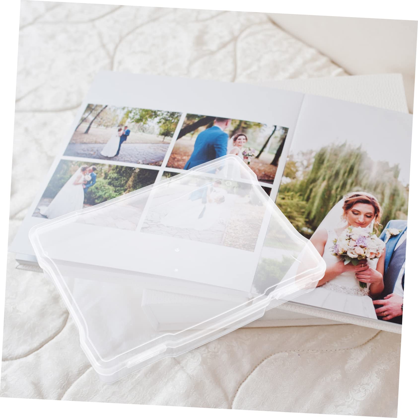 Uonlytech Fotobox für Fotos Aufbewahrungsbox aus Fotoorganizer mit Grußkartenorganizer und Schmuckkästchen als Kartenaufbewahrungsbox für Kleine Dinge