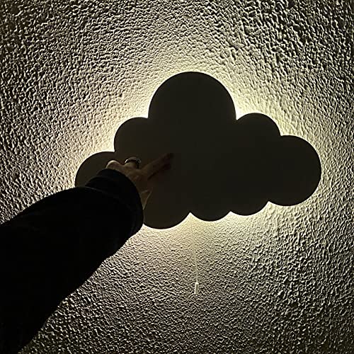 Bugybagy White Cloud Night Light For Nursery - Cloud Shape Battery Operated Led Bedroom Wall Night Light #TOP2