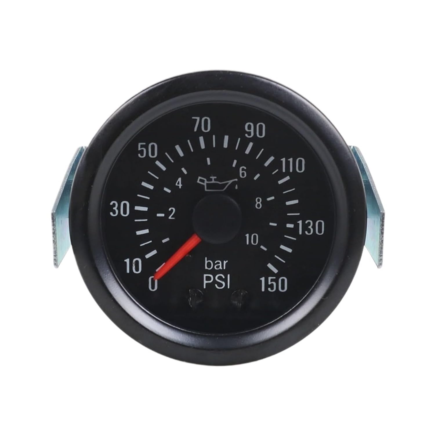 2" 52mm Mechanical Oil Press Gauge 0-10 Bar/0-150PSI 12V Yellow Light Car Meter with Sensor NPT1/8