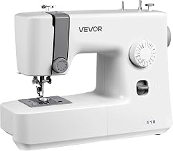 VEVOR Sewing Machine, Sewing Machine with 18 Stitch Applications, LED Light, Pedal, Simple Dial Control, Metal Inner Fram...