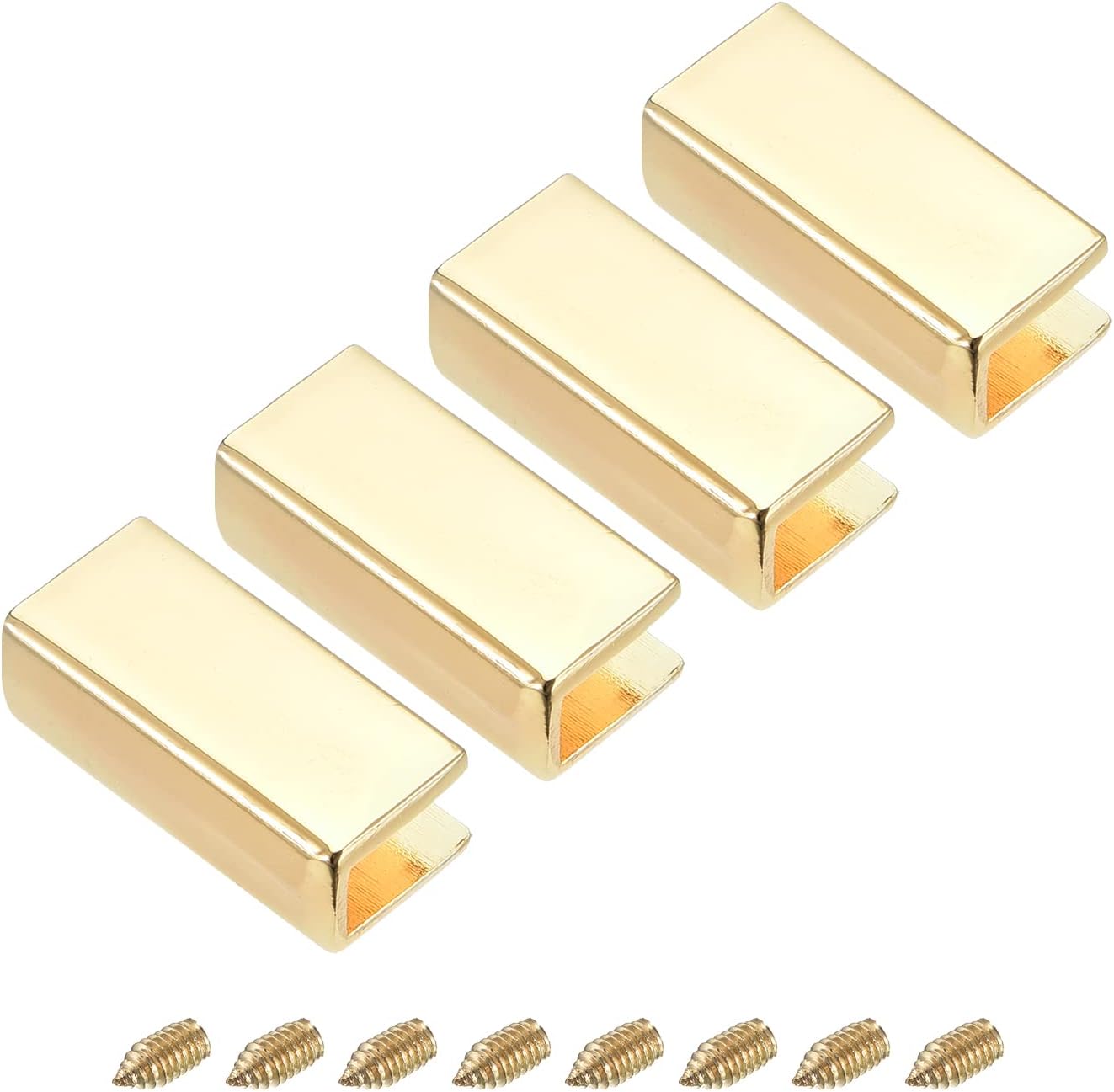 HARFINGTON Belt Buckle End Tip, Zinc Alloy Zipper Clip Strap End Caps for Leather Sewing Decoration DIY Accessories