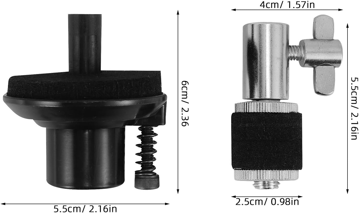 Toddmomy 4PCs Hi-Hat Clutch & Cymbal Seat Holder - Cymbal Hi-Hat Accessory for Studio Rehearsal and Live Performance - Clutch Pad Support for Drum Kit and Jazz Drum