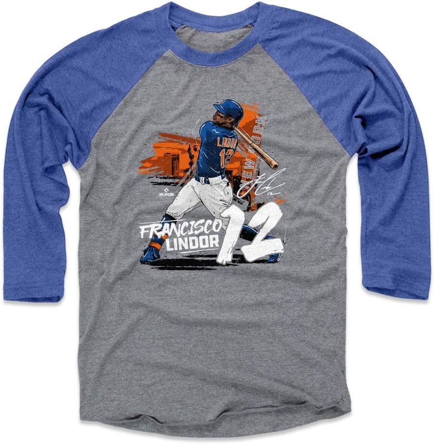 500 LEVEL Francisco Lindor 3/4 Sleeve Raglan T-Shirt - Francisco Lindor State