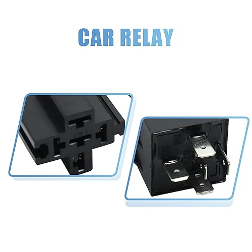 Miniatura 5 de uxcell JD-1914 5 Pin DC 12V 40A Universal Vehículo Vehículo Motor Fusible Relé Interruptor Poder con Arnés