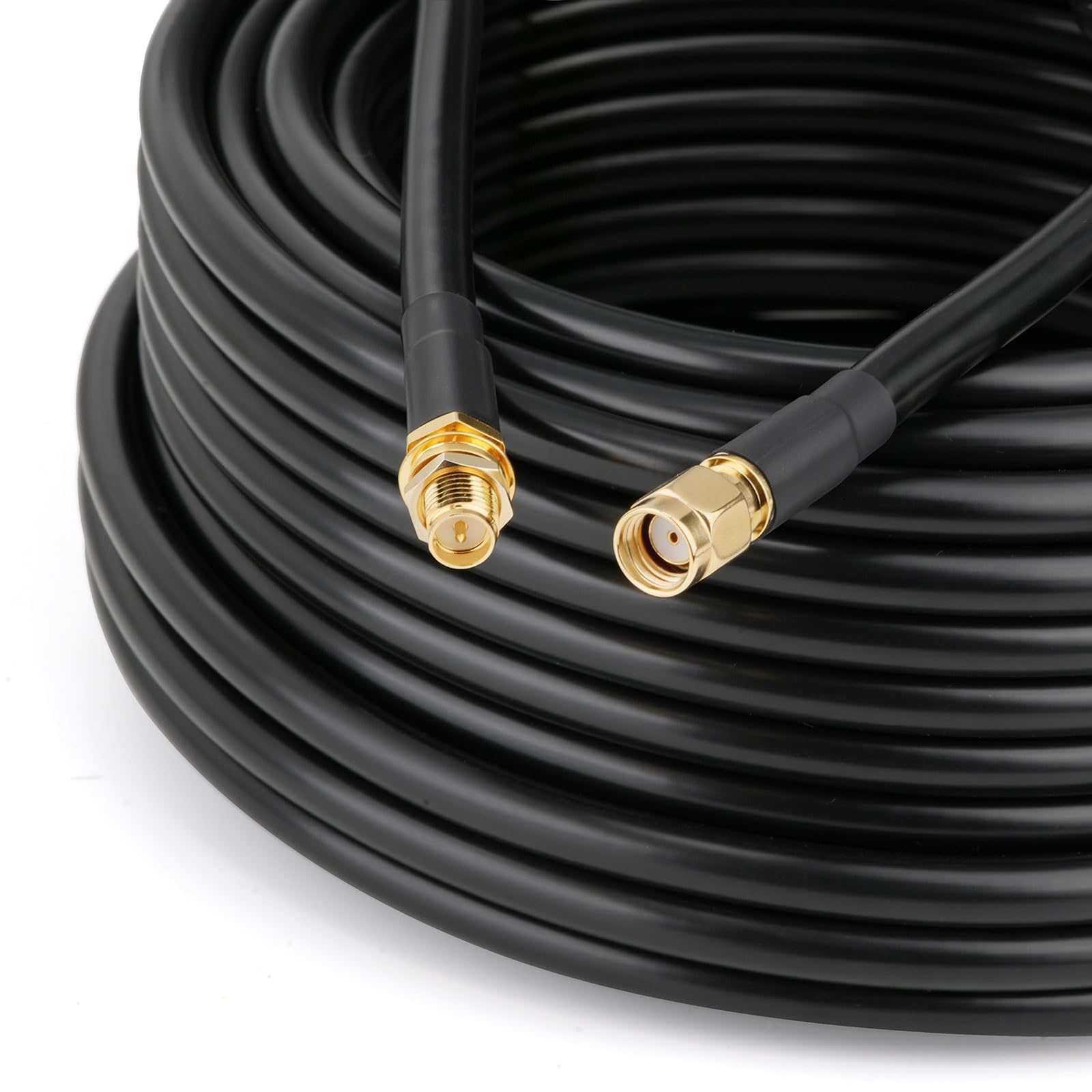 Bingfu Cavo di prolunga RP-SMA da 15,2 m a bassa perdita ALSR240 cavo coassiale da paratia femmina a maschio cavo antenna per router WiFi elio minatore gateway scheda di rete wireless