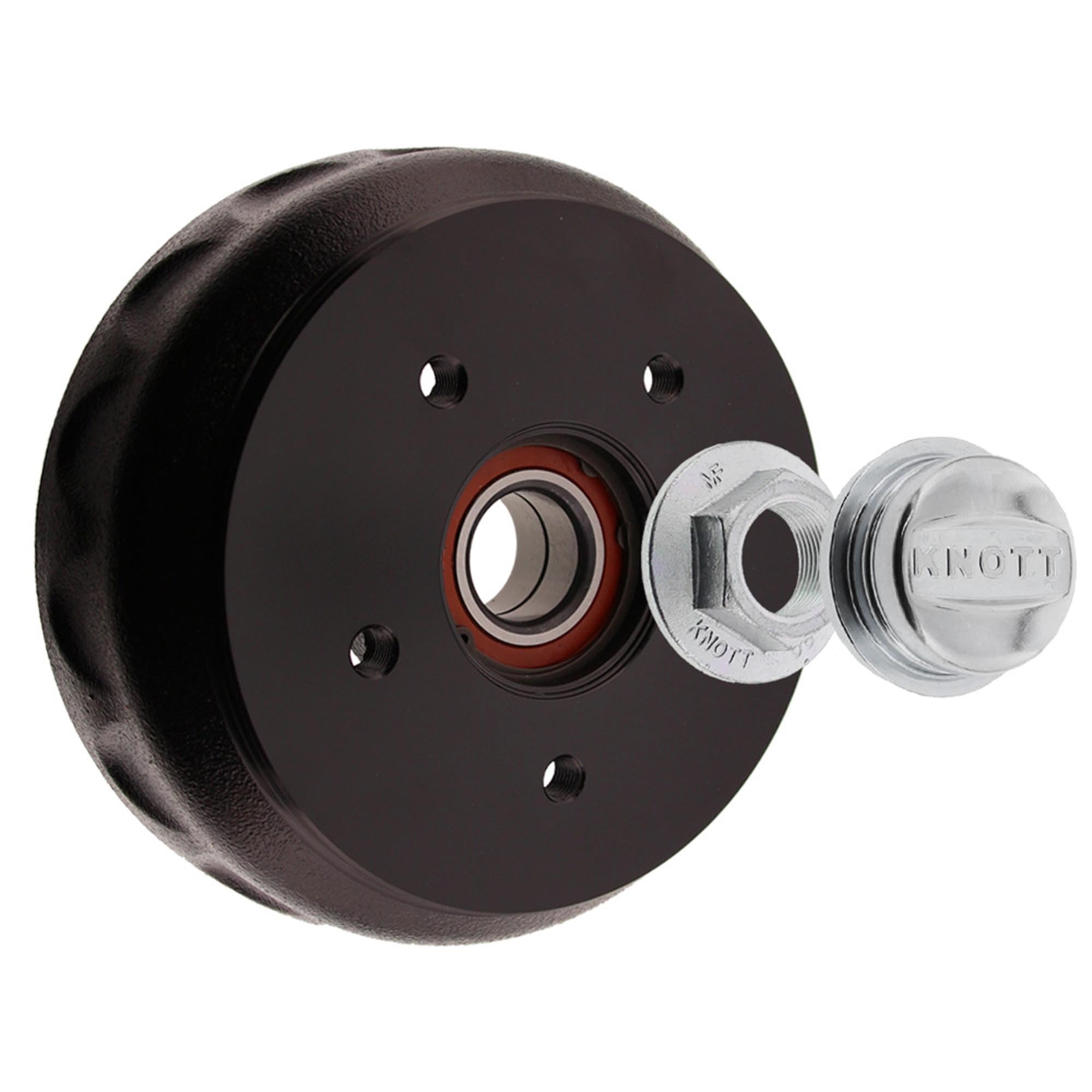 The Drive | Bremstrommel 200x50mm komplett passend für Knott Radbremse 20-2425/1 inkl. Mutter und Fett-, Abdeckkappe