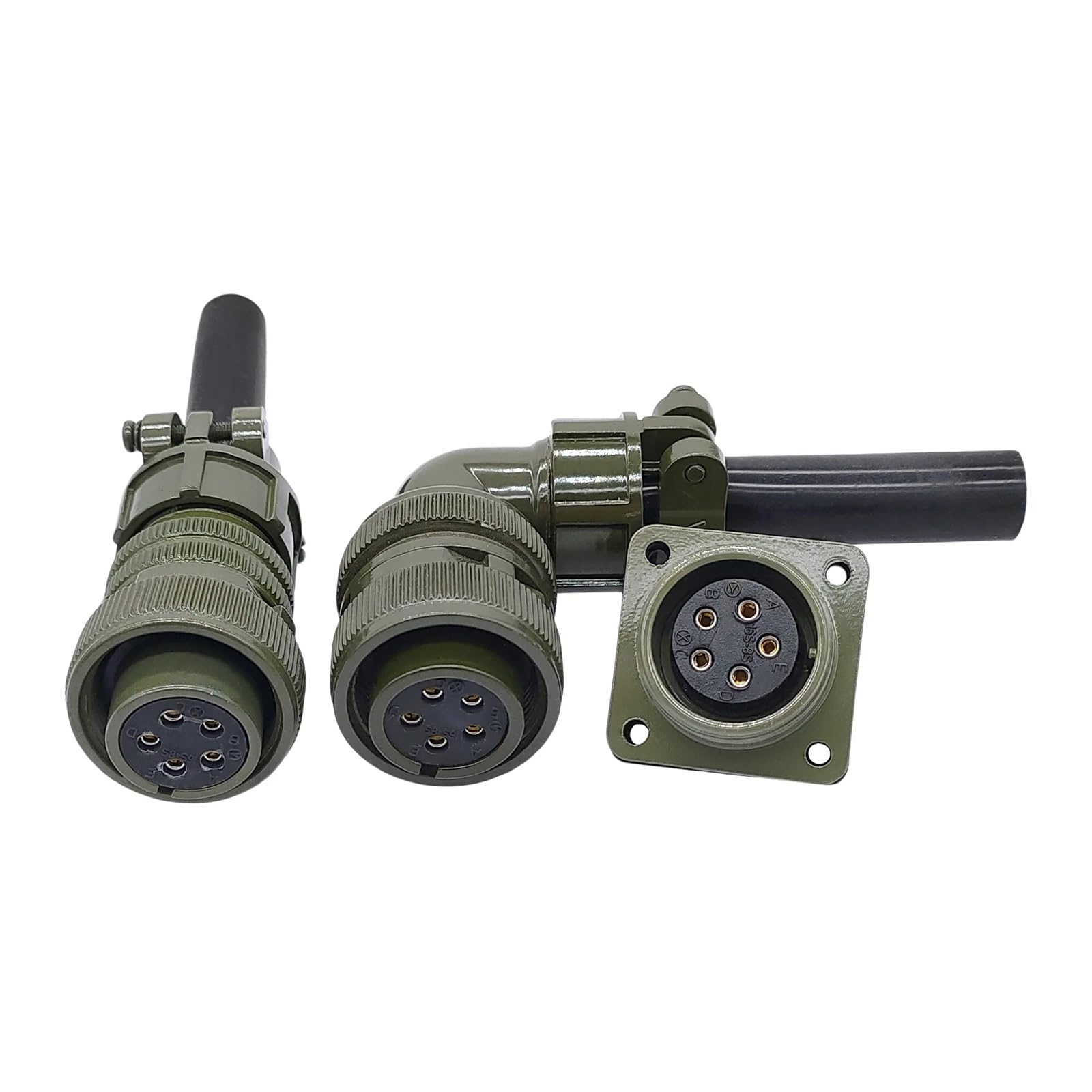 Conector circular 5015 MIL-STD robusto con acoplamiento MS3102 y 7 pines 7