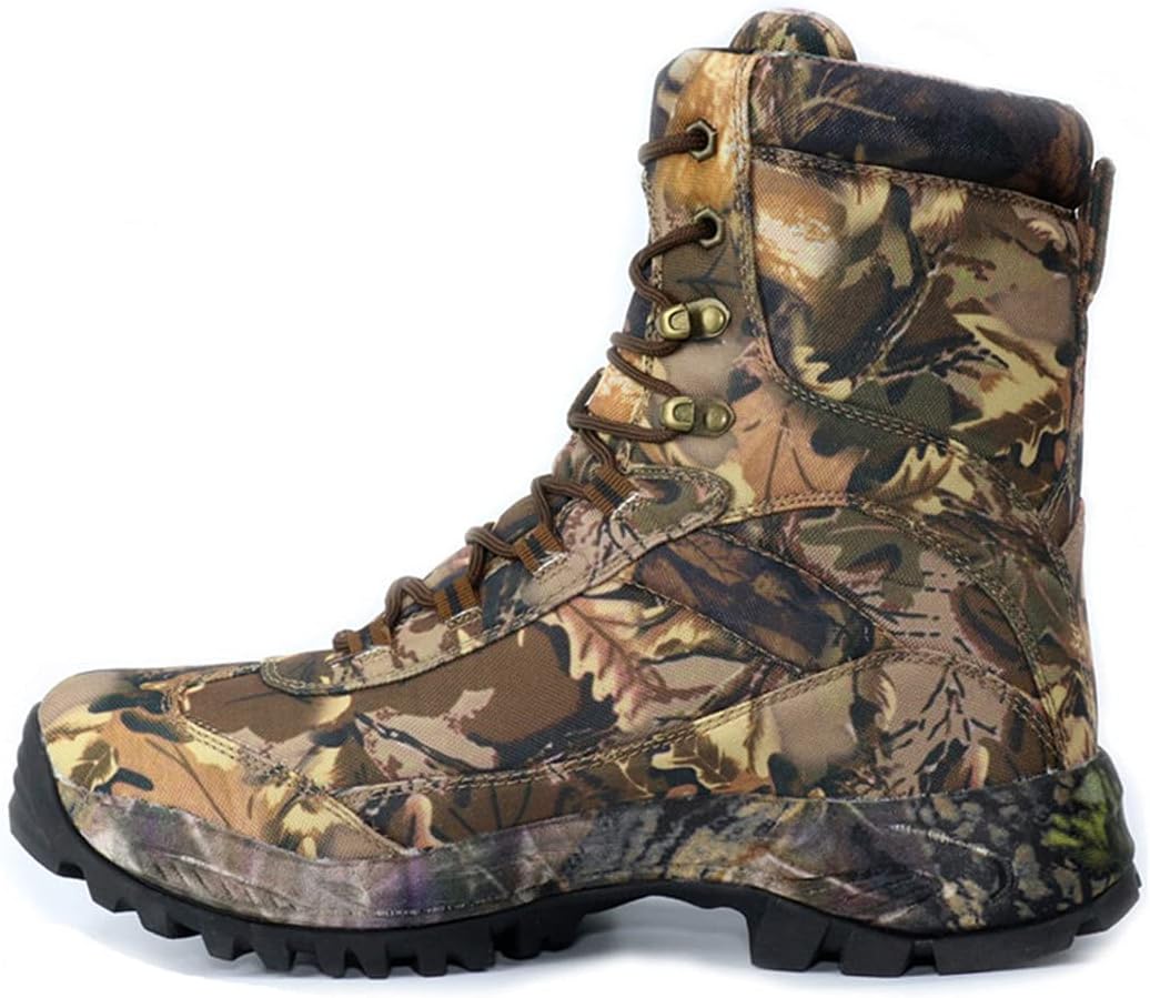 KEHAIOO Men's Camping Climbing Boots, Outdoor Tactical Sport Shoes, Non-Slip Waterproof Mountain Hunting Boots