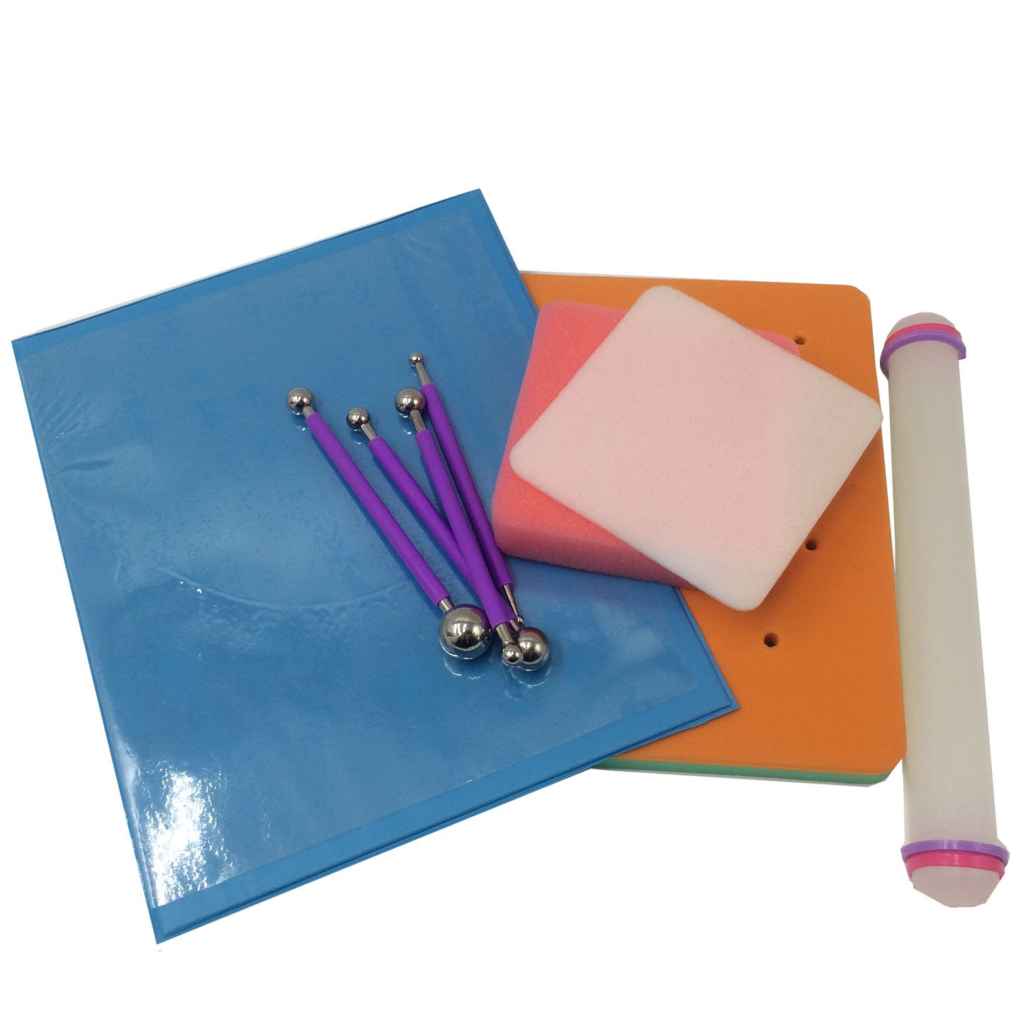 Pâte à fleur et fondant Funshowcase : kit de 6 outils pour réussir vos gâteaux d'anniversaire
