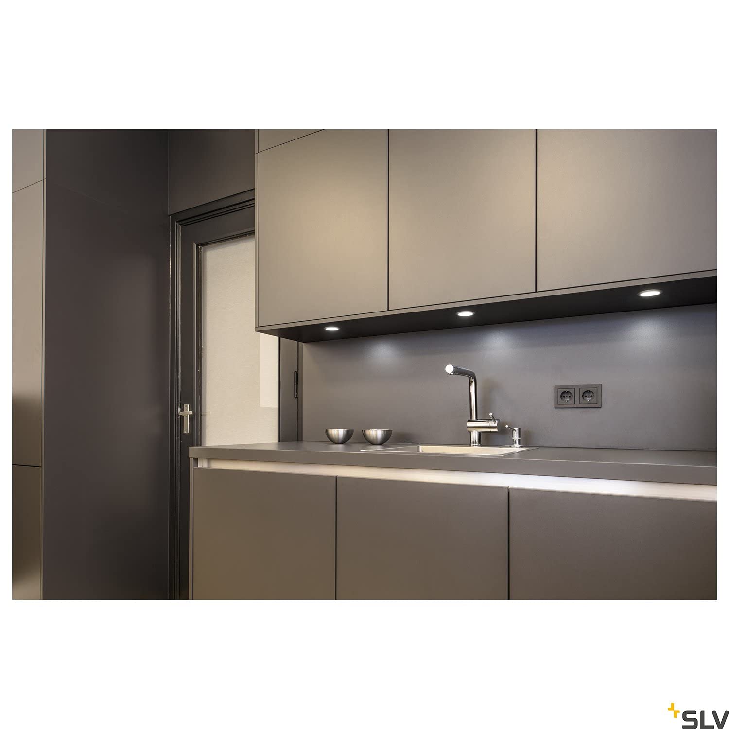 SLV Incasso DL 126 LED, Stelo, faretto, Lampada da soffitto / 3000K