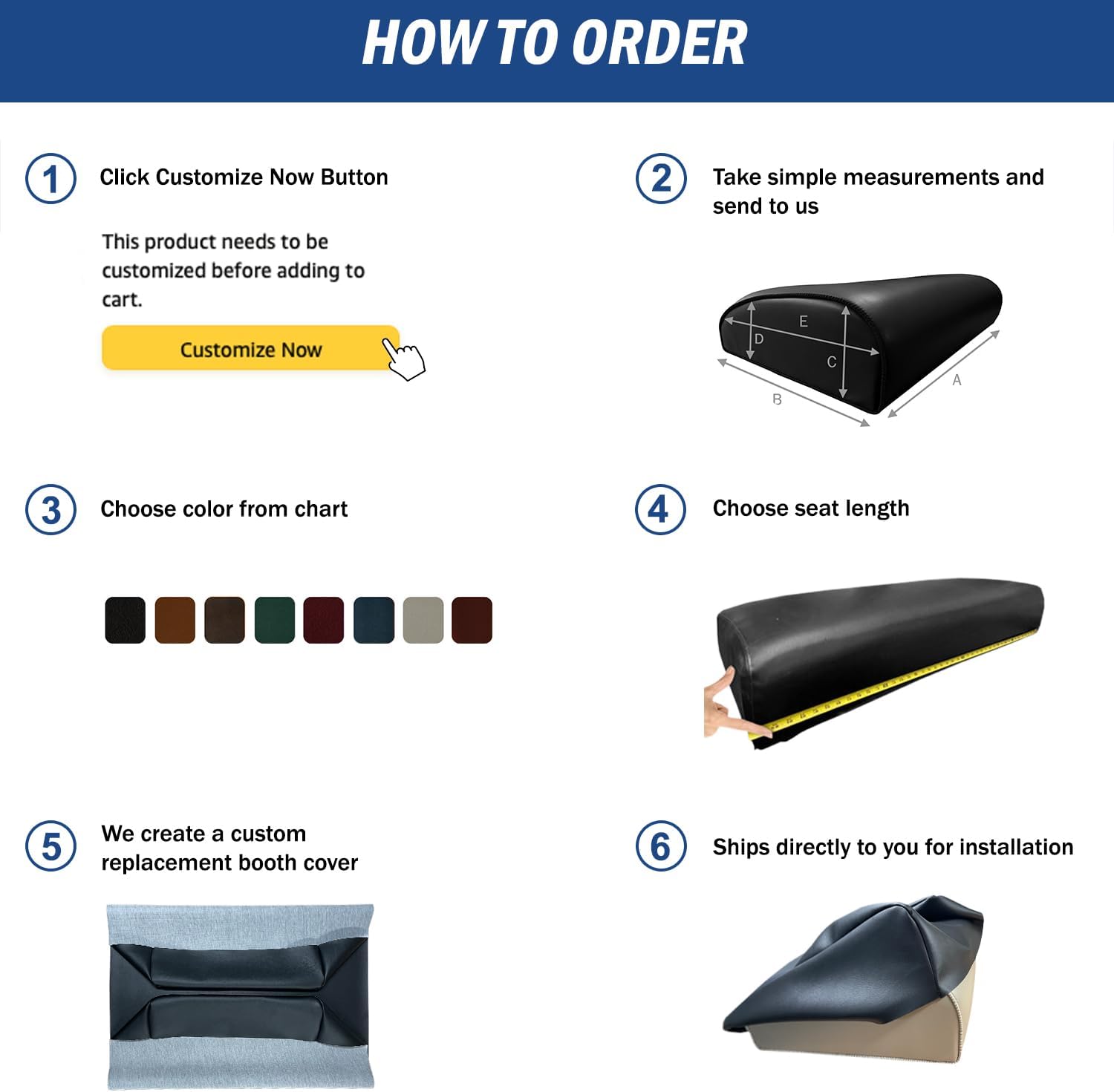 Commercial Grade Restaurant Booth Vinyl Seat Bottom Replacement Cover - Custom Fit, Heavy-Duty, DIY Staple-On Installation (Claret)