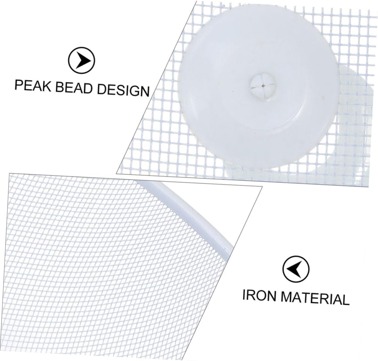 UPKOCH 2pcs Iron Food Covers Protective Dustproof Dome Food Umbrella for Home Dining Table, White 35cm Diameter Meal Cover for Kitchen and Outdoor Use