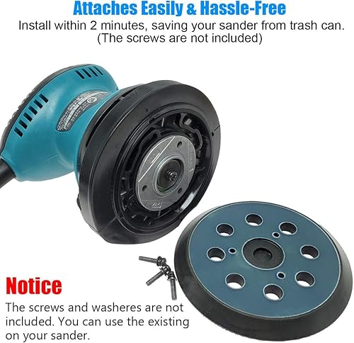 Miniatura 4 de Replacement Sander Pad for Makita 743081-8, 743051-7 - Fit BO5041/K, BO5010/K, BO5030/K, BO5031/K, XOB01Z Random Orbital Sanders - Standard 5" Hook