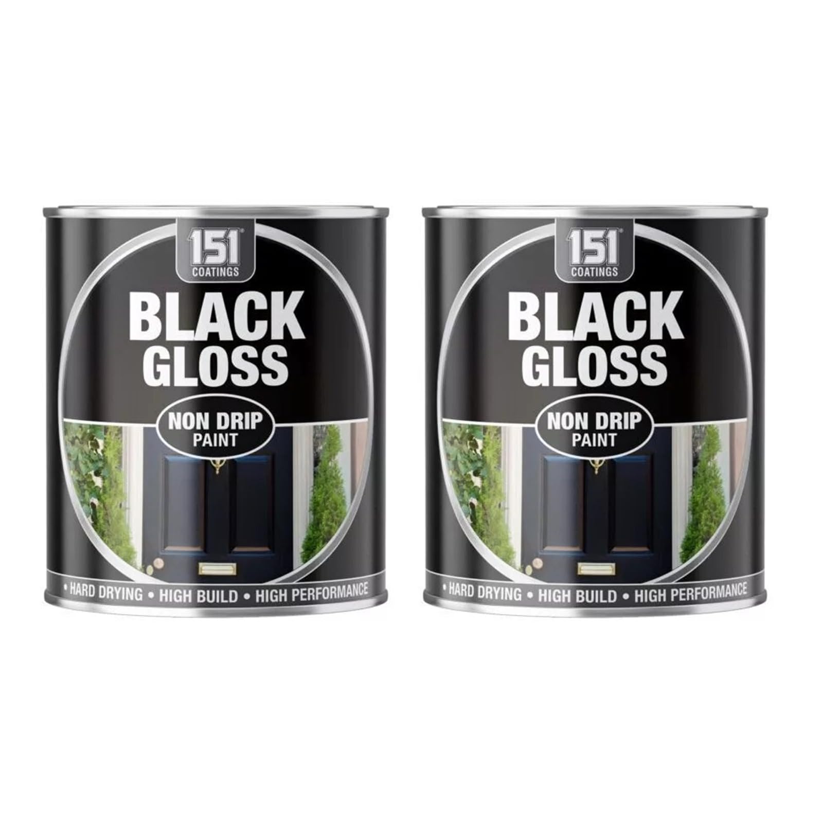 SDMAX Black Gloss Non-Drip Paint, Hard Drying, Durable Finish, Long Lasting, Non-Cracking, Easy To Use, Ideal Use On Metal, Wood, Concrete, Blackboards., 300ml (2PCS)