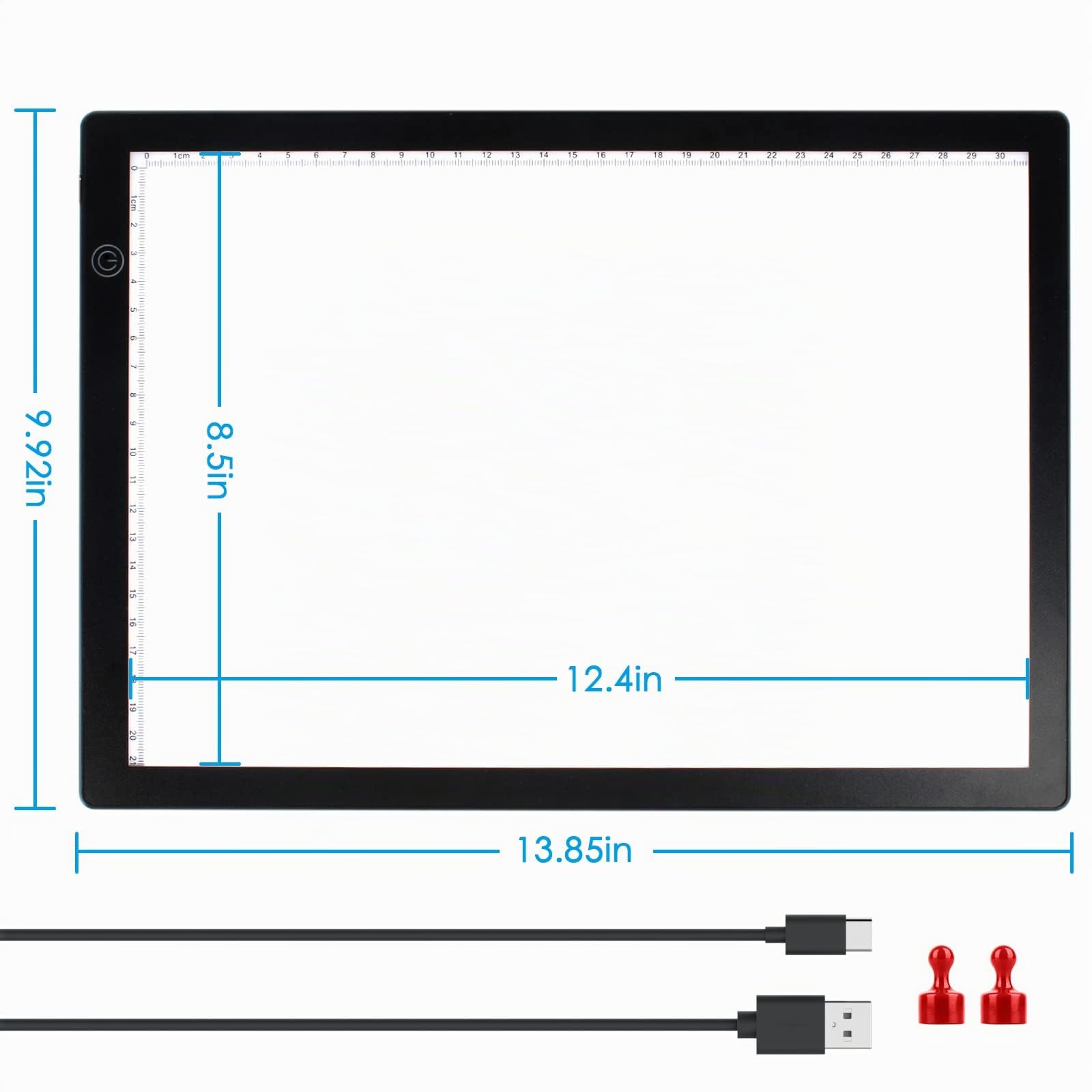 Tablette lumineuse pour diapositives et numérisation négative de film, format A4 ultra fin, rétro-éclairage magnétique avec 3 niveaux de luminosité, alimentation USB